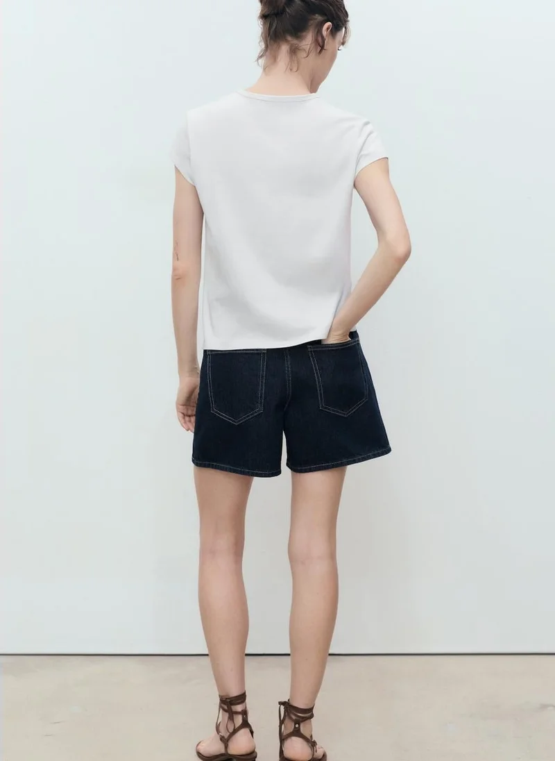 MANGO Printed Cotton-Blend T-Shirt